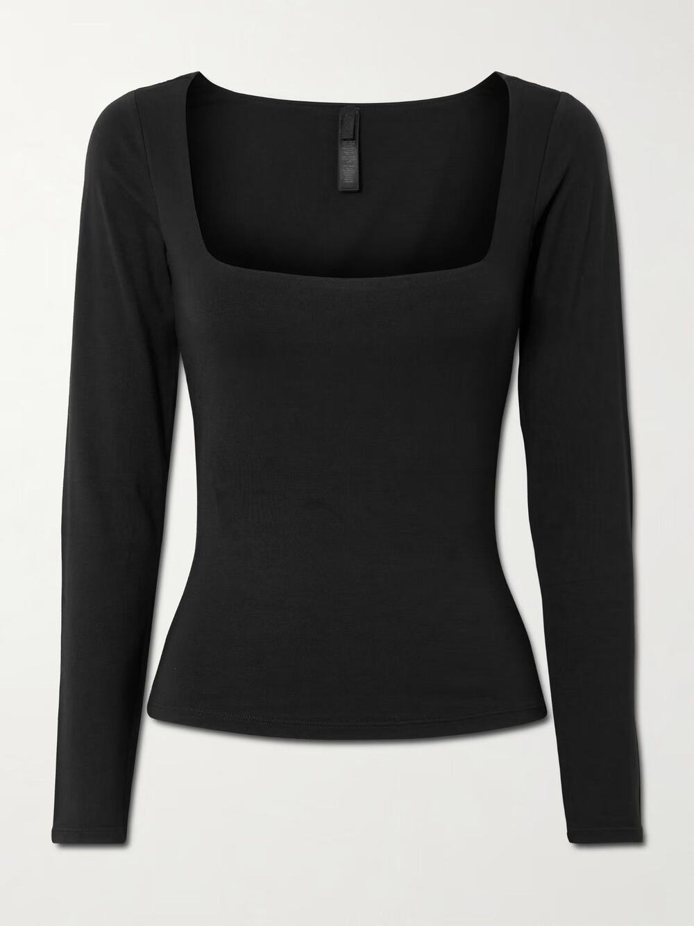 SKIMS Smooth Layers Square Neck Long Sleeves Top - XS